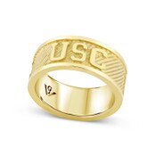 USC Trojans Gold Plated Waved Texture Ring